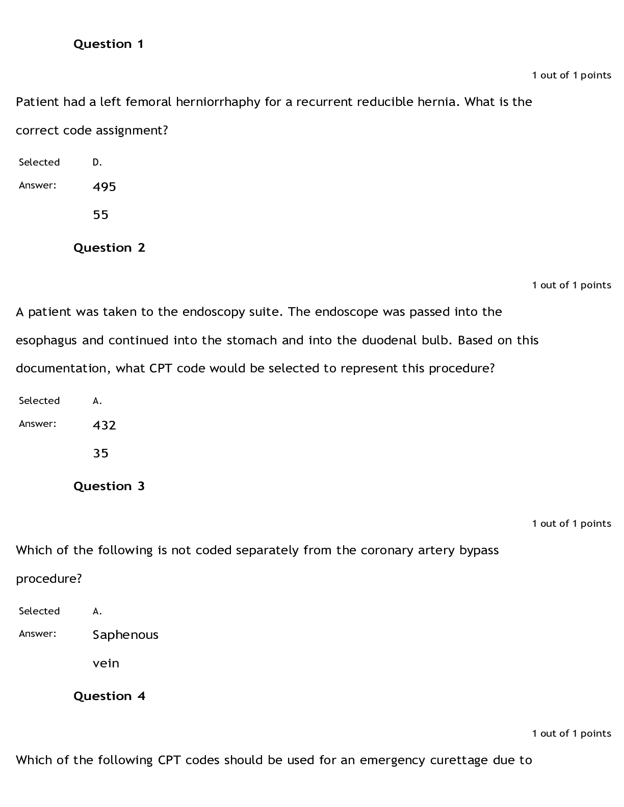 Preview image of Rasmussen College - HIM 1126 CPT FINAL EXAM document